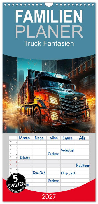 Truck Fantasien (CALVENDO Familienplaner 2027)
