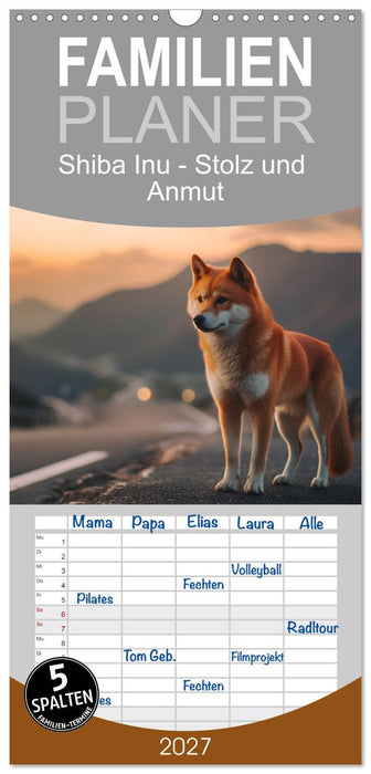 Shiba Inu - Stolz und Anmut (CALVENDO Familienplaner 2027)