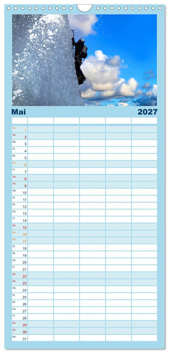 Extremsport Eisklettern (CALVENDO Familienplaner 2027)