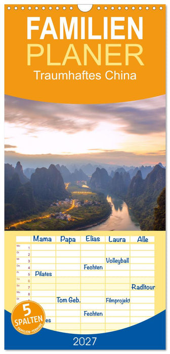 Traumhaftes China (CALVENDO Familienplaner 2027)