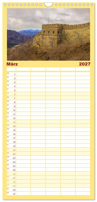 Traumhaftes China (CALVENDO Familienplaner 2027)