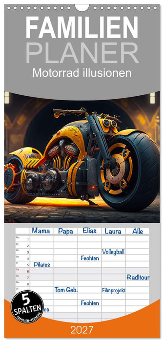 Motorrad illusionen (CALVENDO Familienplaner 2027)