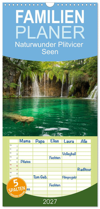 Naturwunder Plitvicer Seen (CALVENDO Familienplaner 2027)