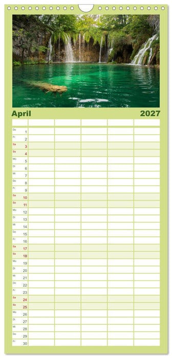 Naturwunder Plitvicer Seen (CALVENDO Familienplaner 2027)