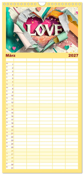 Ein ganzes Jahr voller Liebe (CALVENDO Familienplaner 2027)