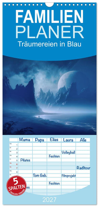 Träumereien in Blau (CALVENDO Familienplaner 2027)