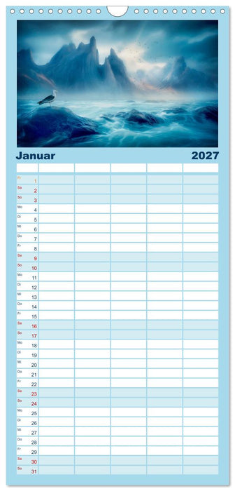 Träumereien in Blau (CALVENDO Familienplaner 2027)