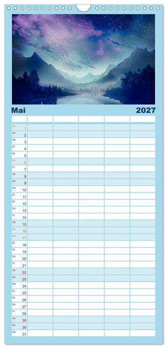 Träumereien in Blau (CALVENDO Familienplaner 2027)