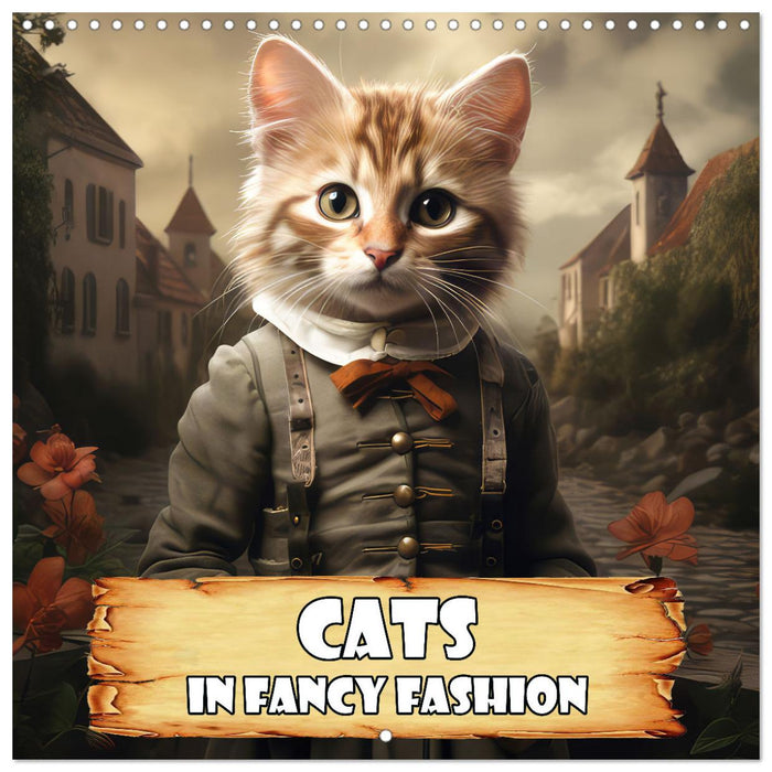 Cats in fancy fashion (CALVENDO Monthly Calendar 2027)