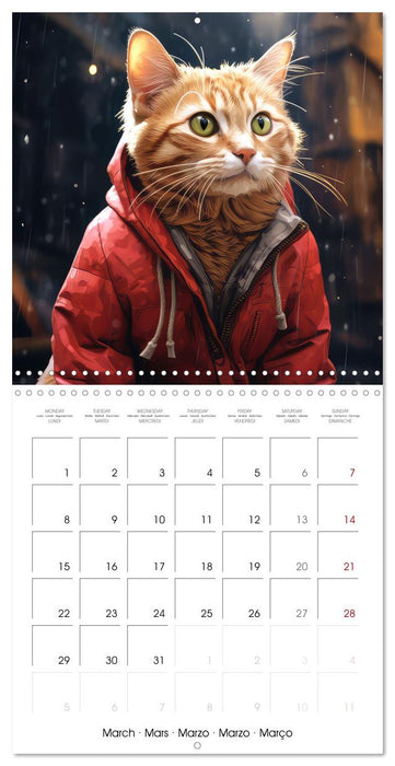 Cats in fancy fashion (CALVENDO Monthly Calendar 2027)