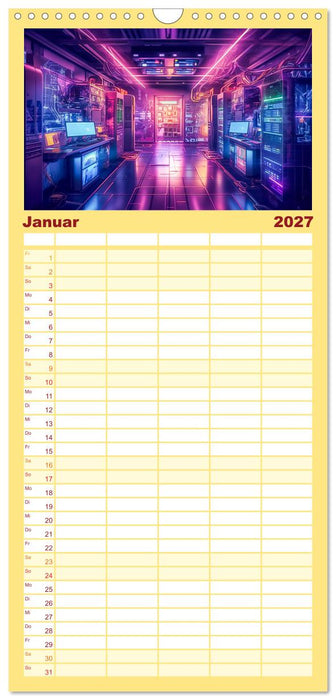 Visuelle Reise in die digitale Welt (CALVENDO Familienplaner 2027)