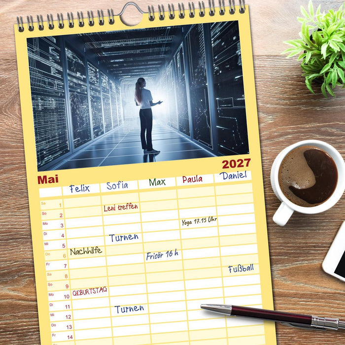 Visuelle Reise in die digitale Welt (CALVENDO Familienplaner 2027)