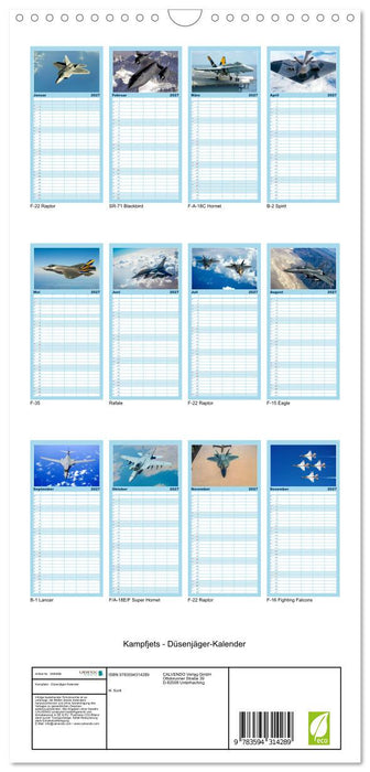 Kampfjets - Düsenjäger-Kalender (CALVENDO Familienplaner 2027)