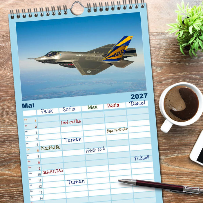 Kampfjets - Düsenjäger-Kalender (CALVENDO Familienplaner 2027)