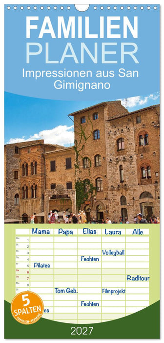 Impressionen aus San Gimignano (CALVENDO Familienplaner 2027)