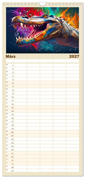 Farbsplash in der Tierwelt (CALVENDO Familienplaner 2027)