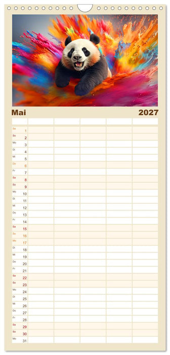 Farbsplash in der Tierwelt (CALVENDO Familienplaner 2027)