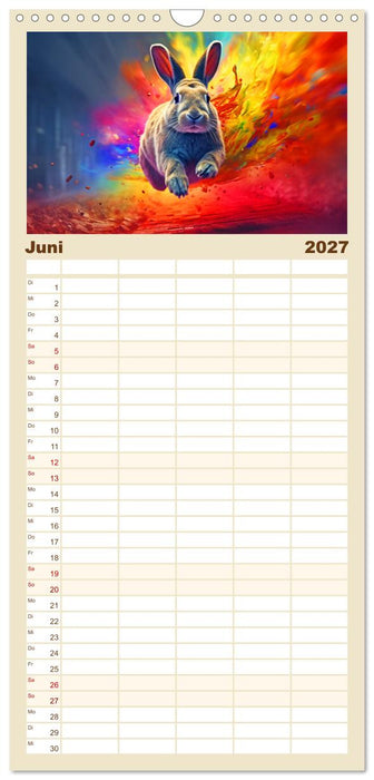 Farbsplash in der Tierwelt (CALVENDO Familienplaner 2027)