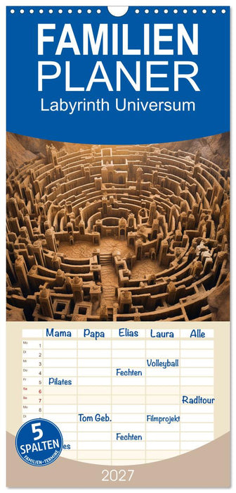 Labyrinth Universum (CALVENDO Familienplaner 2027)