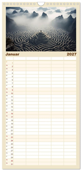 Labyrinth Universum (CALVENDO Familienplaner 2027)