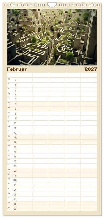 Labyrinth Universum (CALVENDO Familienplaner 2027)