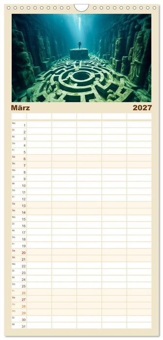 Labyrinth Universum (CALVENDO Familienplaner 2027)