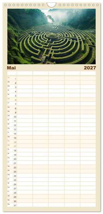 Labyrinth Universum (CALVENDO Familienplaner 2027)