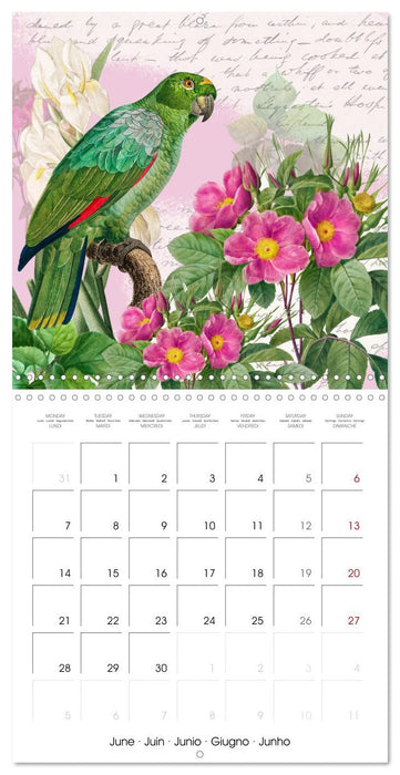 The Magical Roses Collages with roses from Pierre Joseph Redouté (CALVENDO Monthly Calendar 2027)