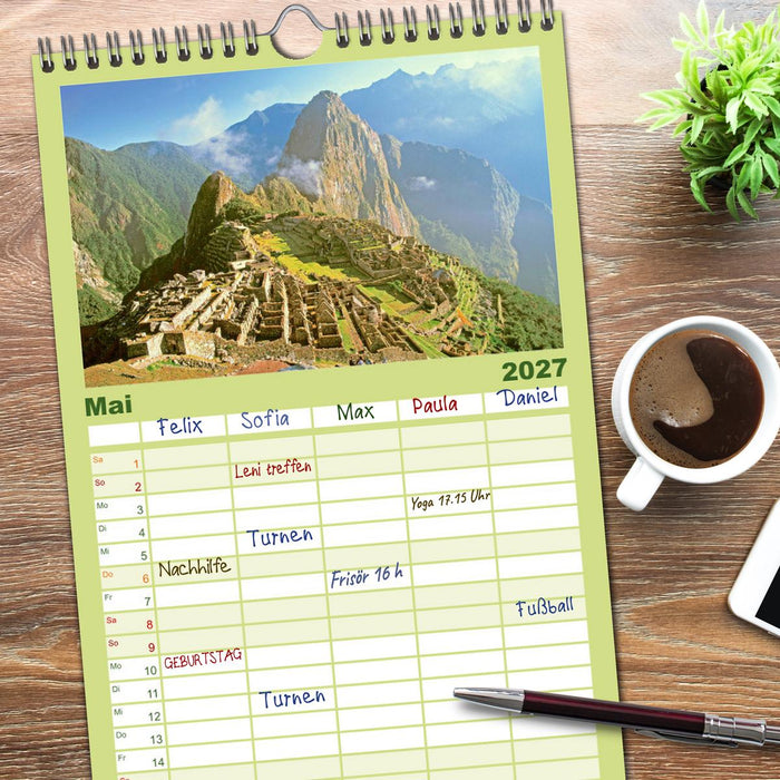 Peru: Natur mit Geschichte (CALVENDO Familienplaner 2027)