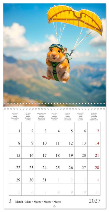 Adventure sports with AI hamsters (CALVENDO Monthly Calendar 2027)