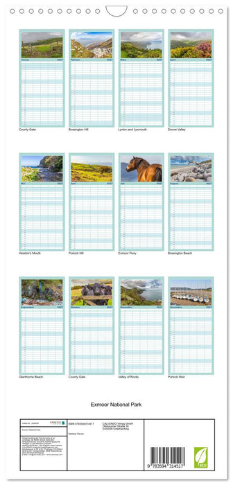 Exmoor National Park (CALVENDO Familienplaner 2027)