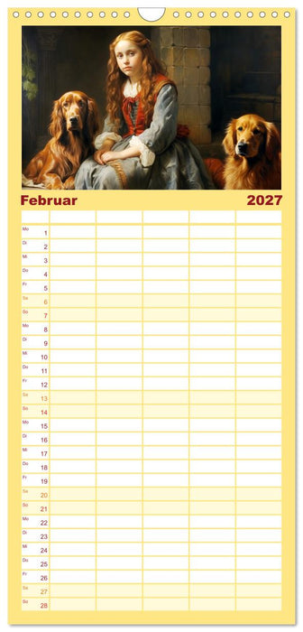 Dame mit Hund (CALVENDO Familienplaner 2027)