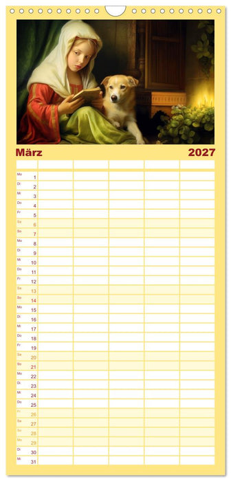 Dame mit Hund (CALVENDO Familienplaner 2027)