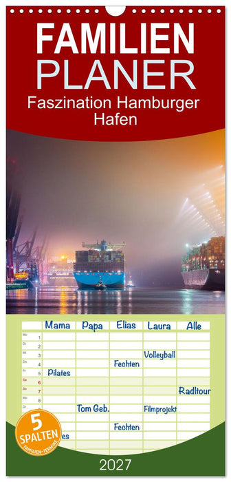 Faszination Hamburger Hafen (CALVENDO Familienplaner 2027)