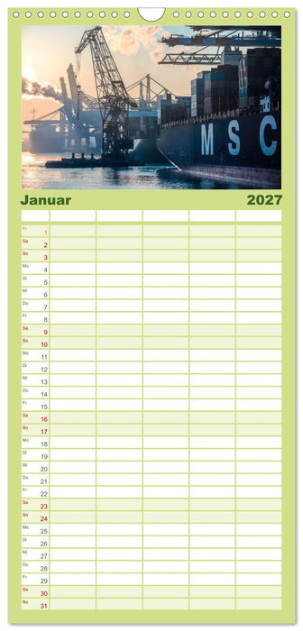 Faszination Hamburger Hafen (CALVENDO Familienplaner 2027)