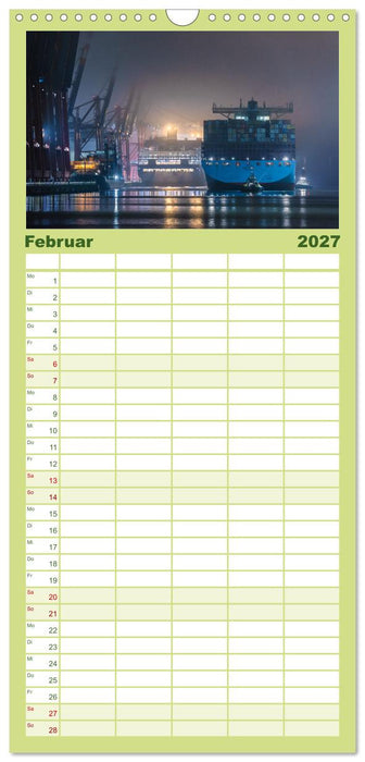Faszination Hamburger Hafen (CALVENDO Familienplaner 2027)