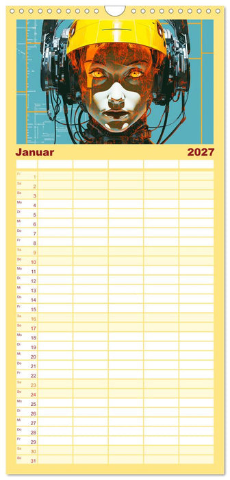 Roboter Portraits. Zukunft und Visionen (CALVENDO Familienplaner 2027)
