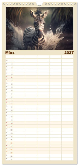 Tierkinder beim Baden (CALVENDO Familienplaner 2027)