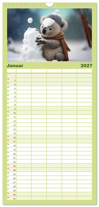 Die Koalas sind los! Ein Jahr voller Bärenspaß (CALVENDO Familienplaner 2027)