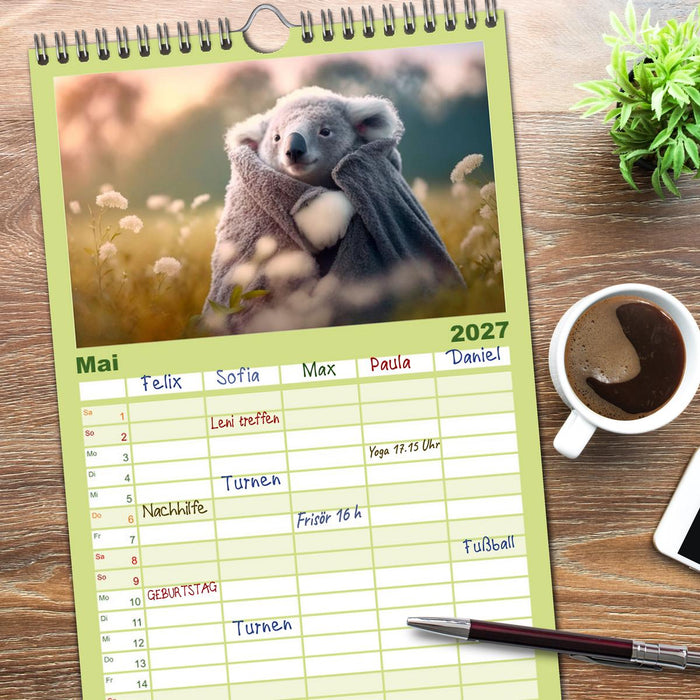 Die Koalas sind los! Ein Jahr voller Bärenspaß (CALVENDO Familienplaner 2027)