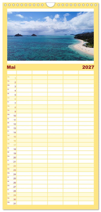 Hawaii - Eindrücke von Big Island, Kauai & Oahu (CALVENDO Familienplaner 2027)