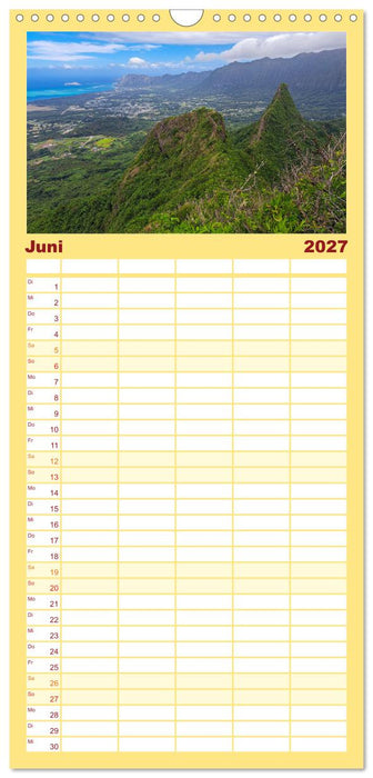 Hawaii - Eindrücke von Big Island, Kauai & Oahu (CALVENDO Familienplaner 2027)