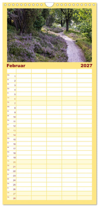 Die Lüneburger Heide - In voller Blüte (CALVENDO Familienplaner 2027)