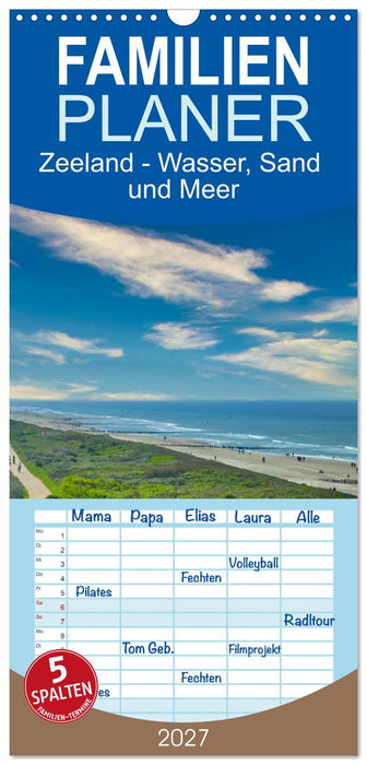 Zeeland - Wasser, Sand und Meer (CALVENDO Familienplaner 2027)