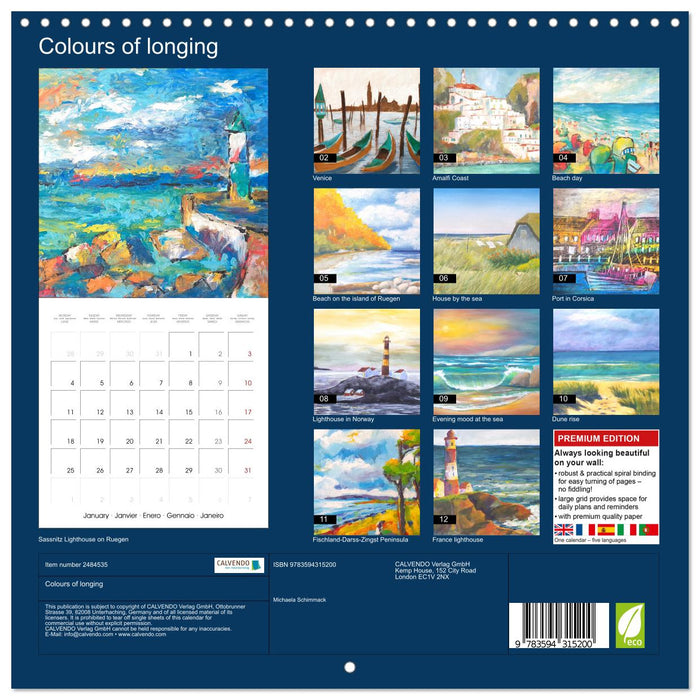 Colours of longing (CALVENDO Monthly Calendar 2027)