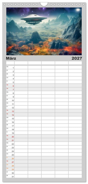 Extraterrestrisch - Auf fremden Planeten (CALVENDO Familienplaner 2027)