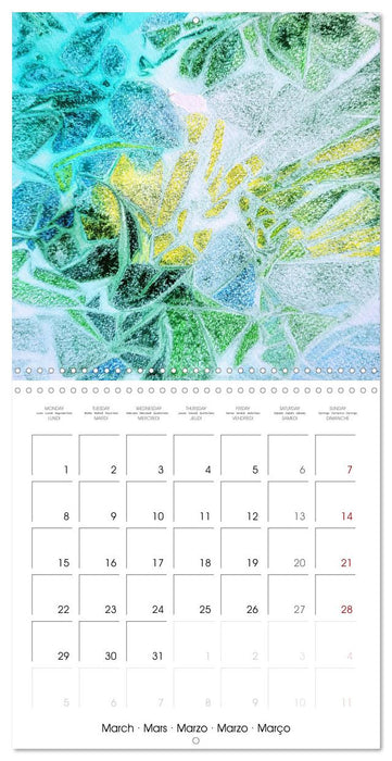 Emerald Waves - Watercolour experiments in green and blue (CALVENDO Monthly Calendar 2027)