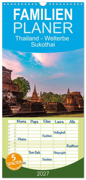 Thailand - Welterbe Sukothai (CALVENDO Familienplaner 2027)