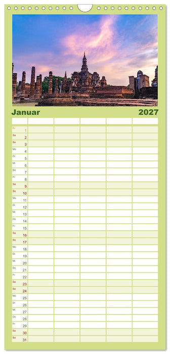 Thailand - Welterbe Sukothai (CALVENDO Familienplaner 2027)