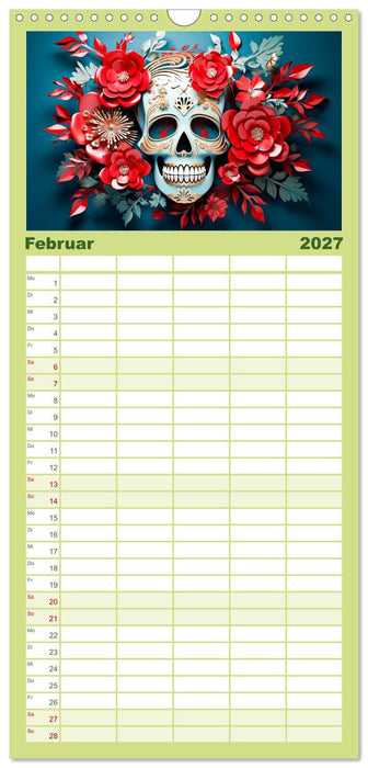 Skull Flower - Totenkopf ART (CALVENDO Familienplaner 2027)